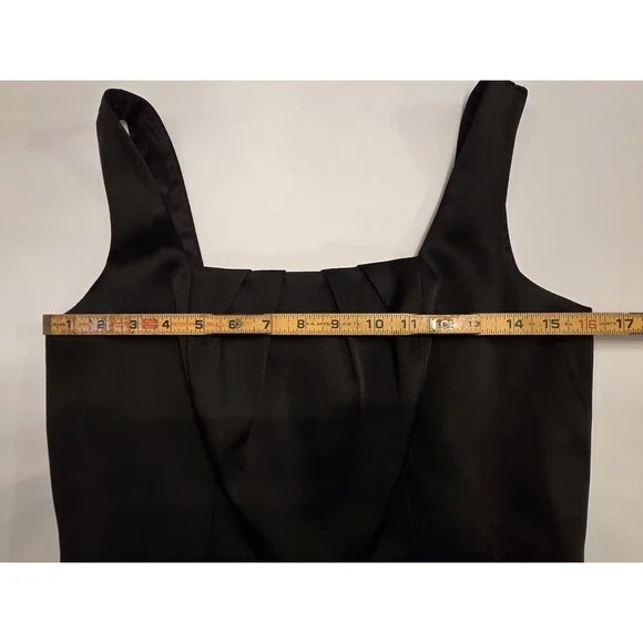 White House Black Market Little Black Dress Size 6 Belted Cocktail Party Wedding - Picture 14 of 15